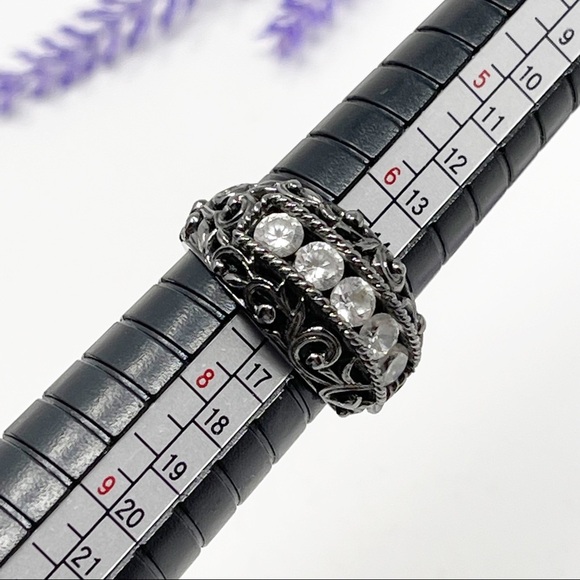 Prime Art & Jewel Cubic Zirconia China Brass Base PAJ Filigree Ring - Picture 6 of 8